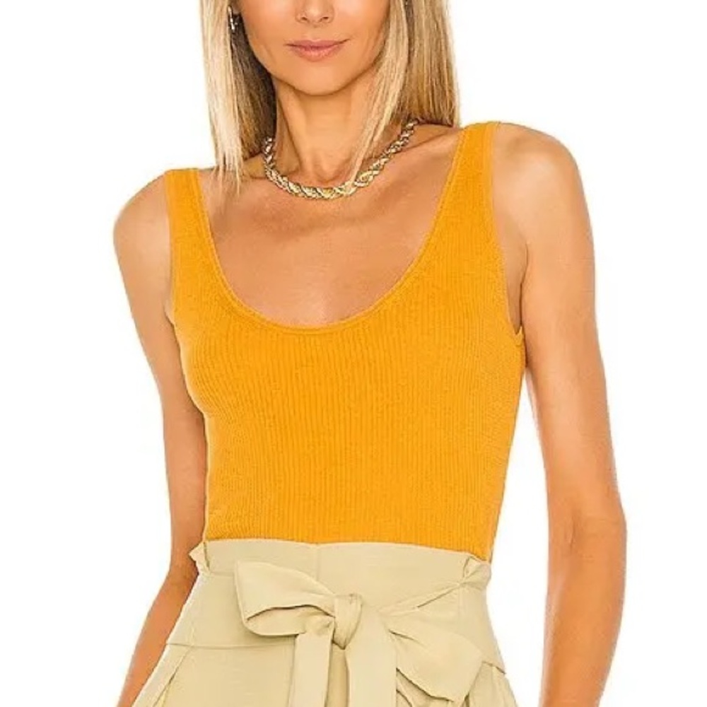 Vince. - Marled Tank - Clementine Saffron - S